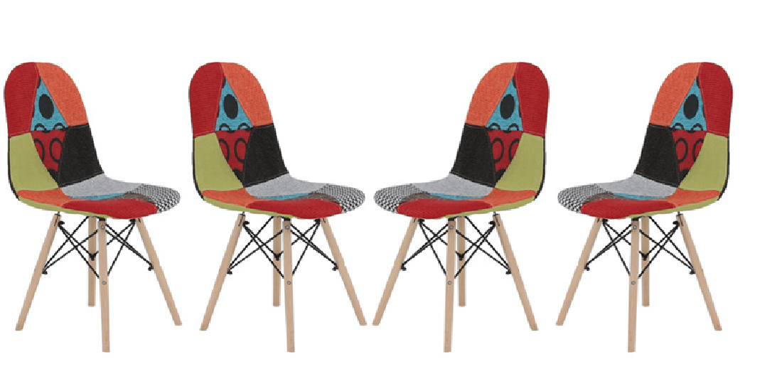 Set 4 kom. blagovaonskih stolica Cerra 2 typ 2 (patchwork) *rasprodaja