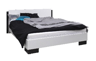 Bračni krevet 160 cm Laurenia (crna) (S podnicom) 