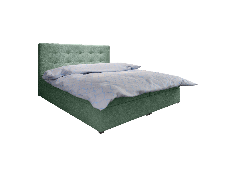 Bračni krevet Boxspring 160 cm Fade 1 (metvica) (s madracem i prostorom za odlaganje)