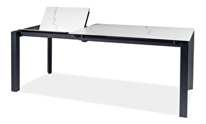Blagovaonski stol na razvlačenje 120-180 cm Marissa (bijela + crna) (za 4 do 8 osoba)