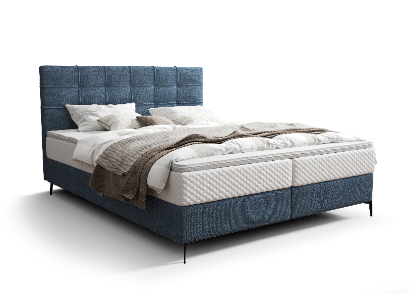 Jednostruki krevet 120 cm Infernus Bonell (plava) (s podnicom, s prostorom za odlaganje)
