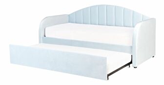 Jednostruki krevet 200 x 90 cm Eithan (plava) (s podnicom)