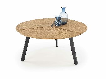 Stolić za kavu Letha (prirodno drvo + crna)