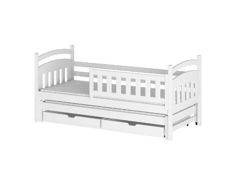 Dječji krevet 90 x 190 cm GLYNDA (s podnicom i prostorom za odlaganje) (bijela)