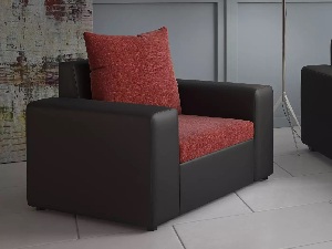 Fotelja Monarda (crvena + crna) 