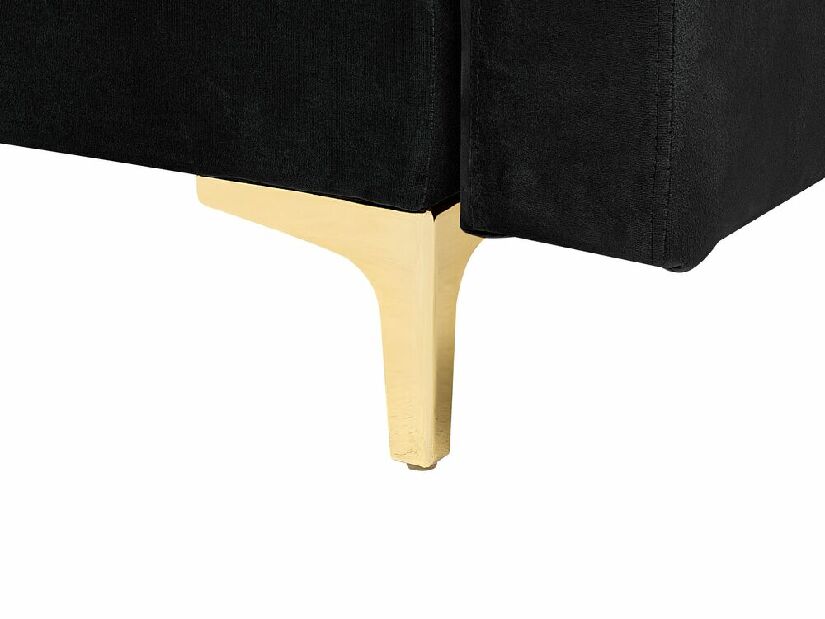 Kutna garnitura za sjedenje s tabureom Aberde (crna) (D)