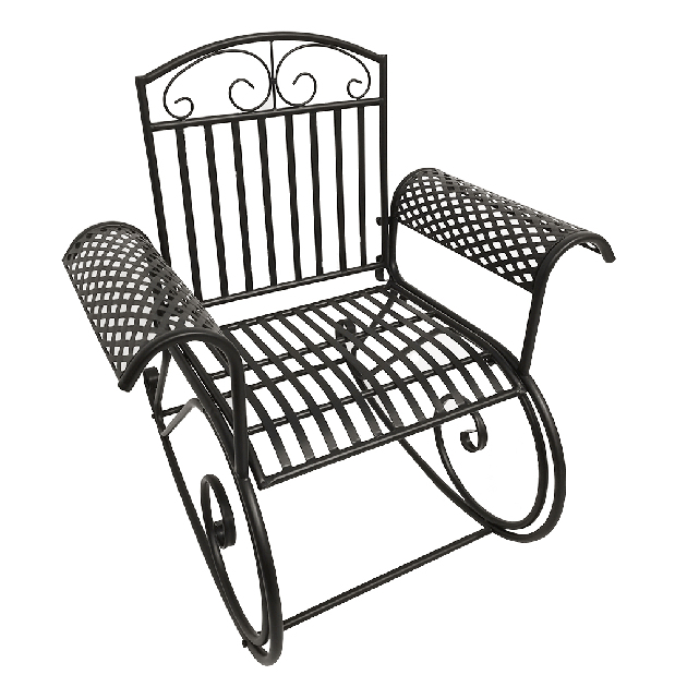 Vrtna fotelja za ljuljanje Flamanda (crna)
