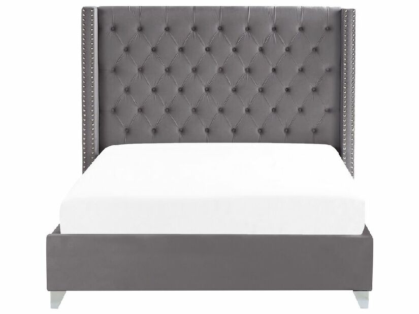 Bračni krevet 160 cm LUBECK (s podnicom) (siva)