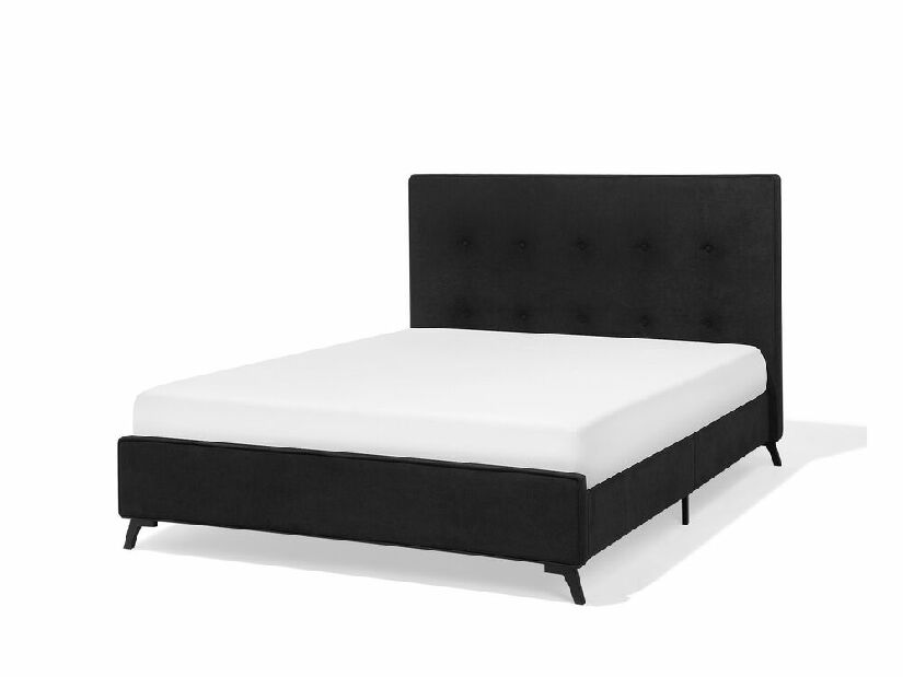 Bračni krevet 140 cm AMBRE (s podnicom) (crna)