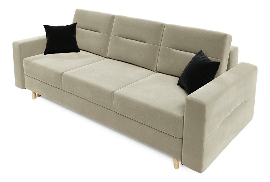 Kauč na razvlačenje Bergenia (svijetlo siva + svijetlo sivi jastuci)