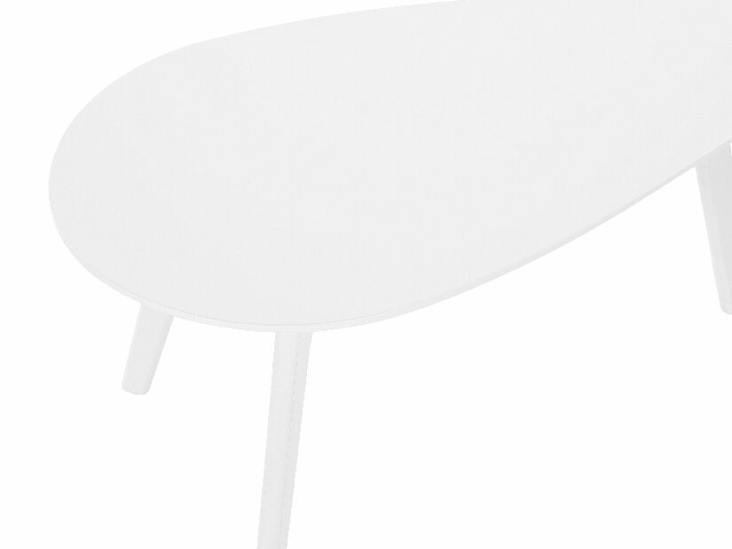Set stolića za kavu 2 kom. FALK III (svijetlo drvo) (bijela)