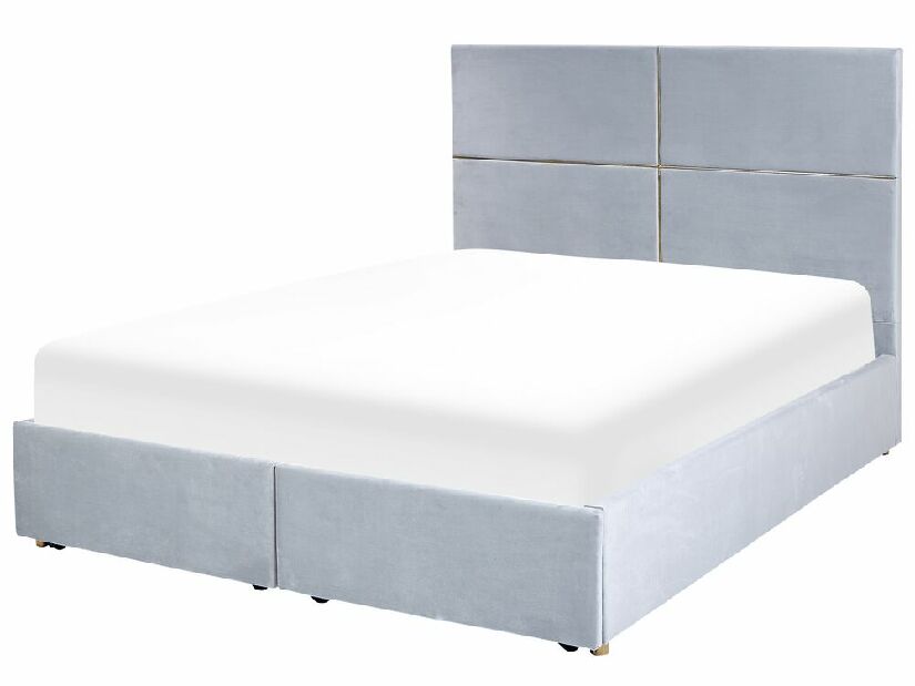 Bračni krevet 140 cm Vissarion (siva) (s podnicom i prostorom za odlaganje)