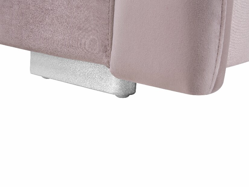 Bračni krevet 180 cm NICE (s podnicom) (ružičasta baršunasta)