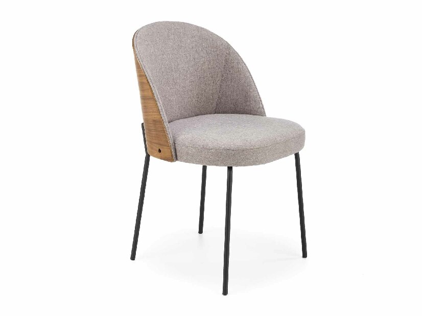 Blagovaonska stolica Kalipo (siva + svijetli orah)