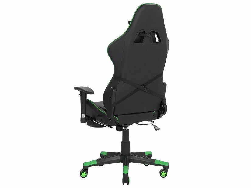 Uredska stolica VITTORE (sintetička koža) (crna + zelena)