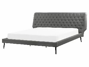 Bračni krevet 160 cm ESONNA (s podnicom) (siva)