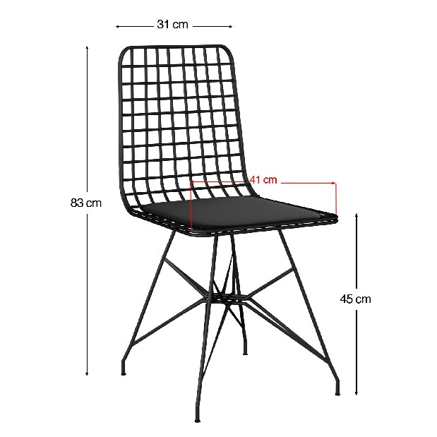 Blagovaonska stolica Gigi (crna) *rasprodaja