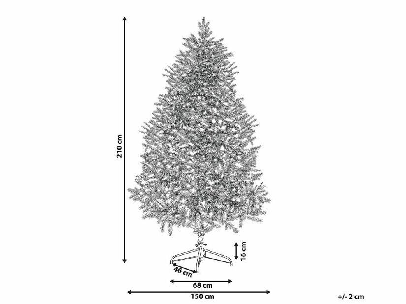 Božićno drvce 210 cm Fergus (plava)