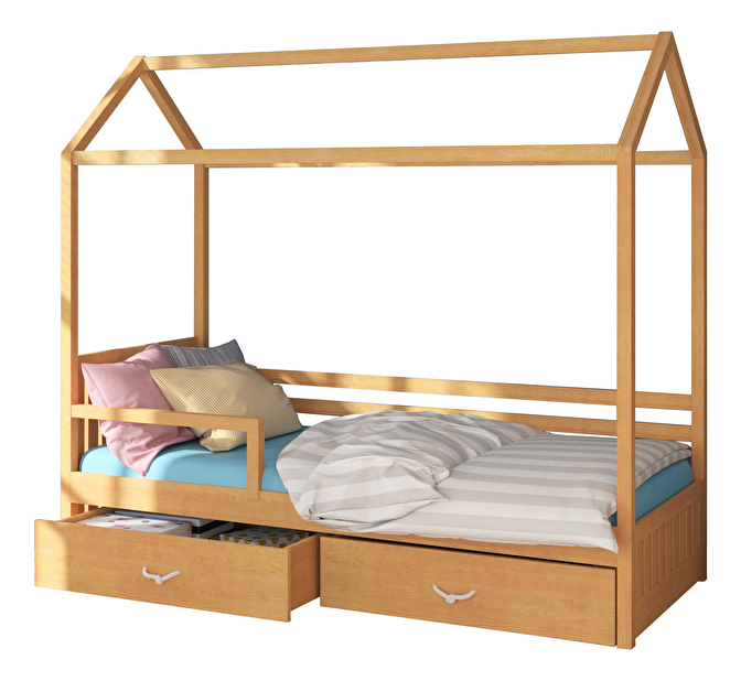 Dječji krevet 180x80 cm Rosie II (s podnicom i madracem) (bukva)