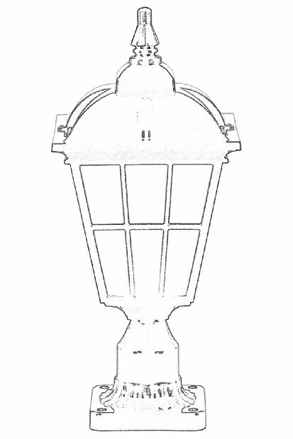 Vanjska zidna svjetiljka Biden (crna + bijela)