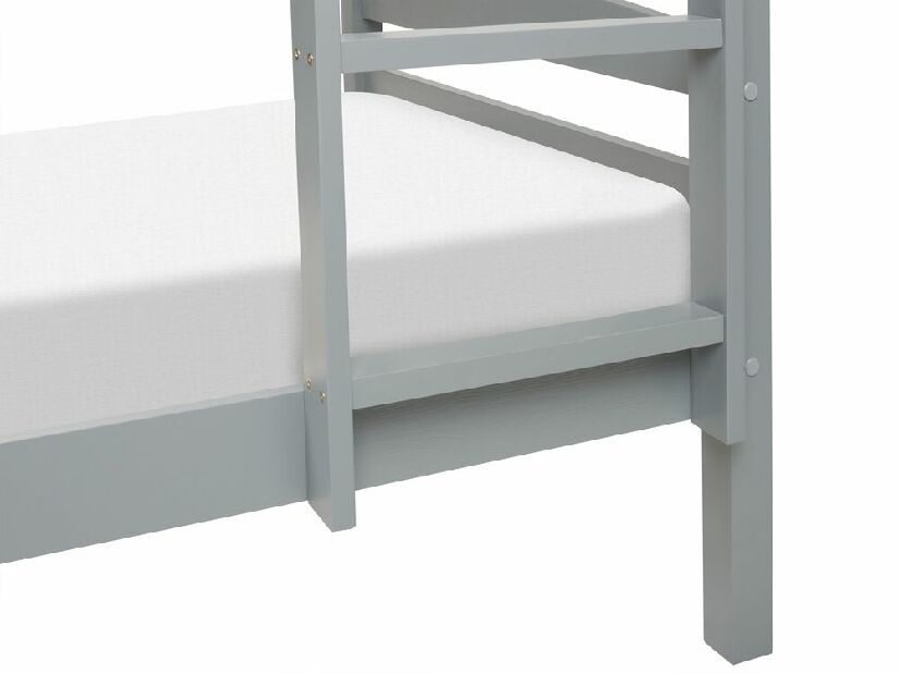 Krevet na kat 90 cm Reggeton (siva) (s podnicom i prostorom za odlaganje)