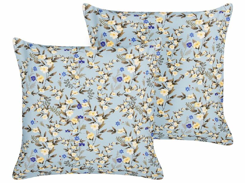 Set 2 ukrasna jastuka 45 x 45 cm Vally (plava)