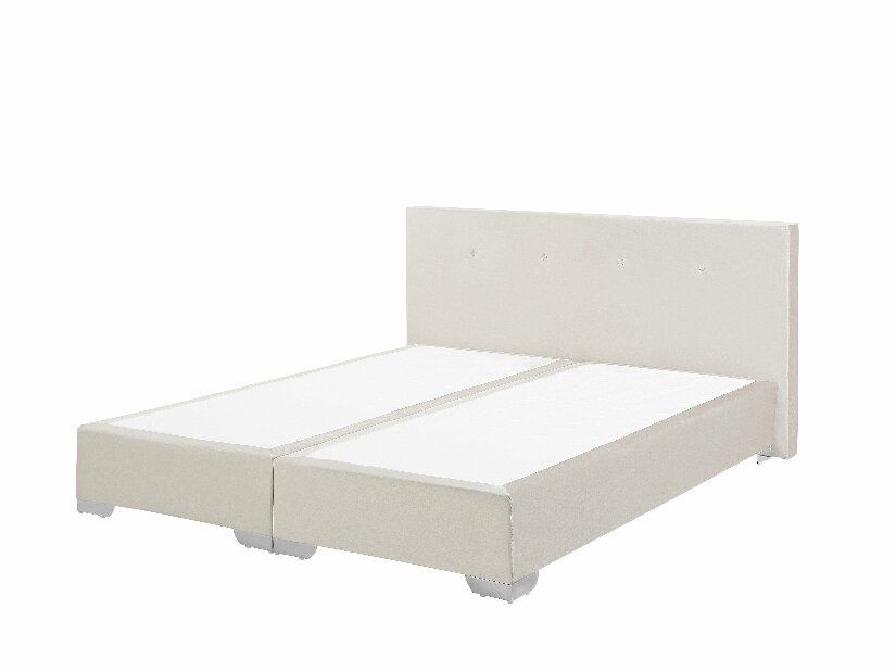 Bračni krevet Boxspring 160 cm CONSOLE (s podnicom i madracem) (bež)