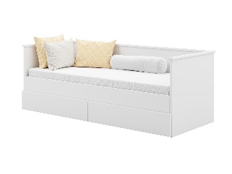 Dječji krevet na razvlačenje 200x80-160 cm Henrieta (s podnicom i madracem) (bijela)