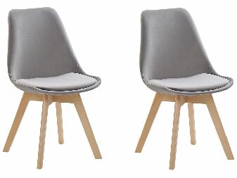 Set blagovaonskih stolica 2 kom. DOHA II (plast) (siva)