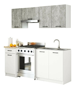 Kuhinja 180 cm Ozara (beton + bijela) *rasprodaja
