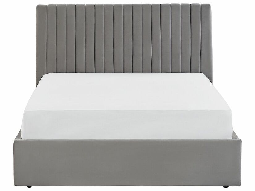 Bračni krevet 140 cm Vakarine (siva) (s podnicom i prostorom za odlaganje)