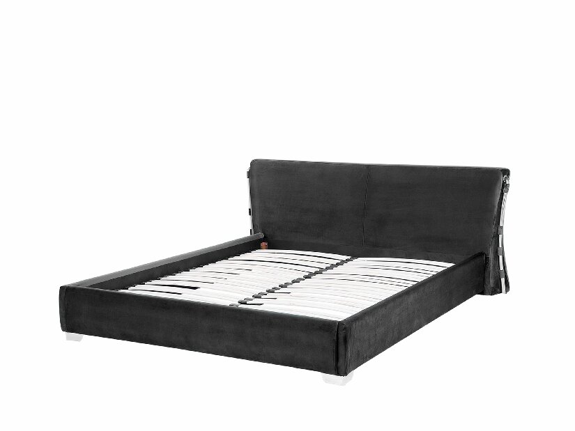 Bračni krevet 160 cm PARNAS (s podnicom) (crna)