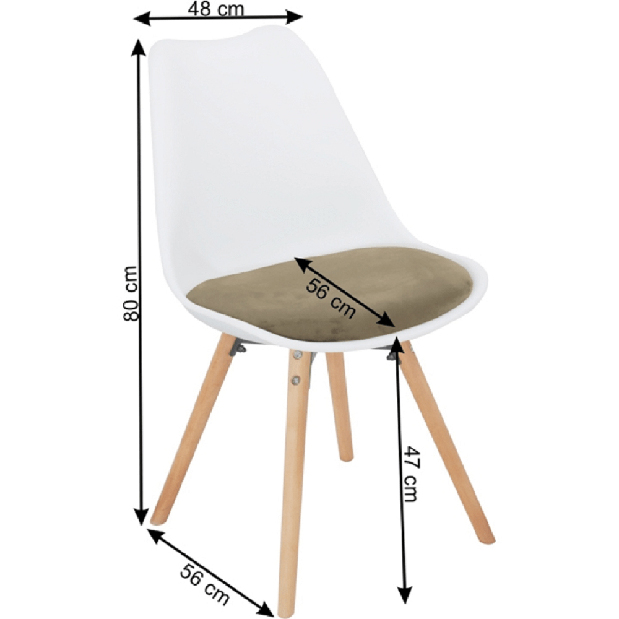 Blagovaonska stolica Samim (smeđa + bukva) 
