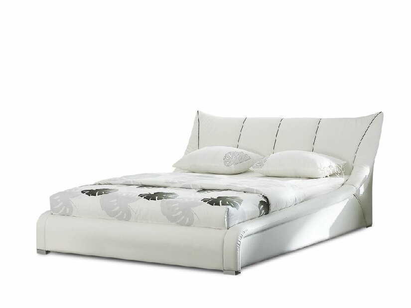 Bračni krevet 160 cm NICE (s podnicom) (bijela)