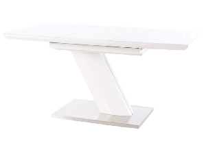 Blagovaonski stol na razvlačenje 120-160 cm Thresa (bijela + bijela) (za 4 do 6 osoba)