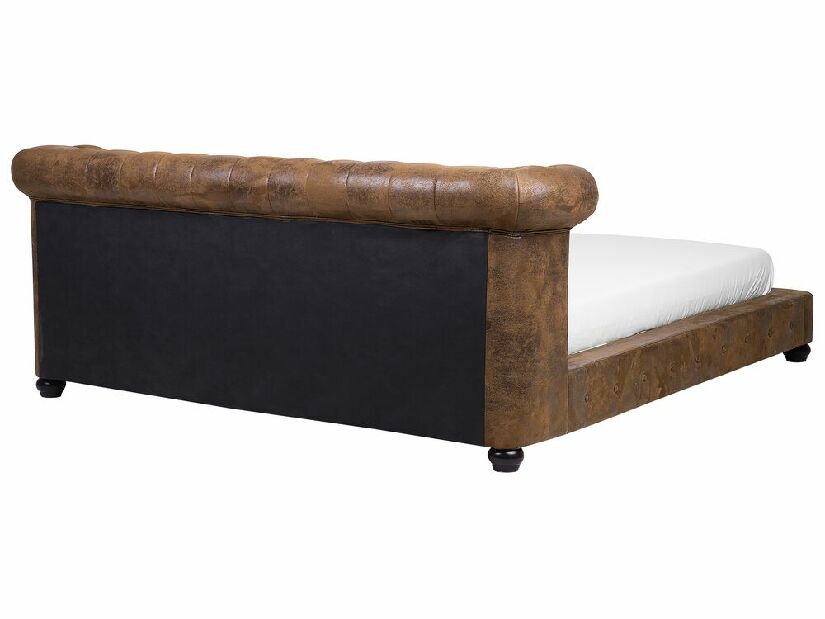 Bračni krevet 180 cm CAVILLA (s podnicom) (smeđa)
