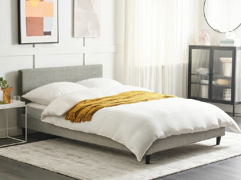 Bračni krevet 140 cm Ferdinand (siva) (s podnicom)