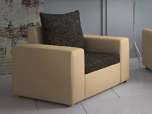 Fotelja Monarda (tamnosmeđa + bež) 