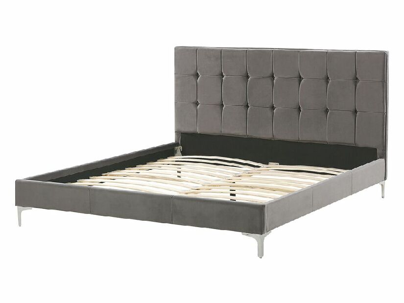 Bračni krevet 140 cm AMART (siva) (s podnicom)