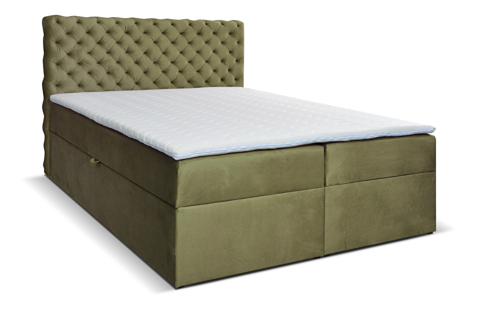 Bračni krevet Boxspring 140 cm Orimis (zelena)
