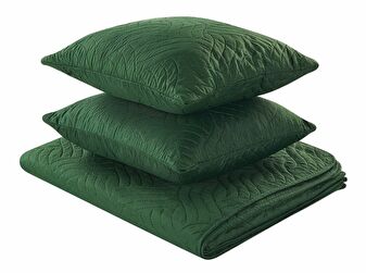 Set prekrivač + 2 jastuka 220 x 240 cm Bent (zelena)