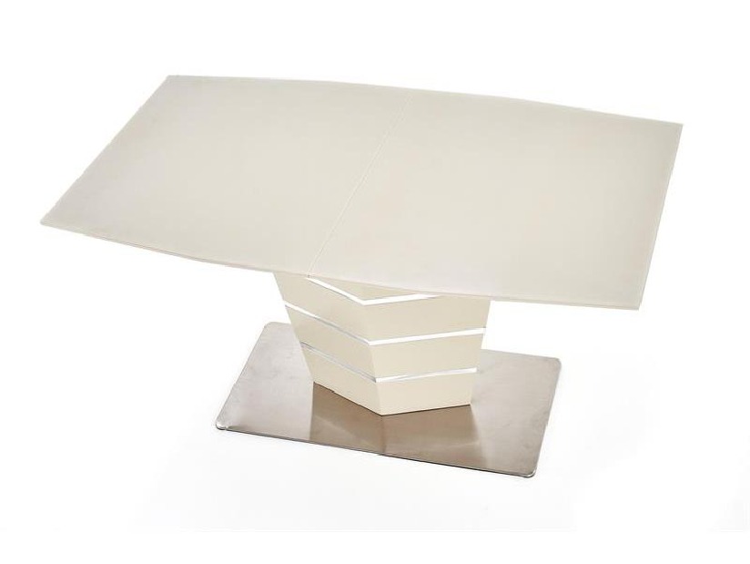 Blagovaonski stol na razvlačenje 140-180 cm Suena (bijela + srebrna) (za 6 do 8 osoba)