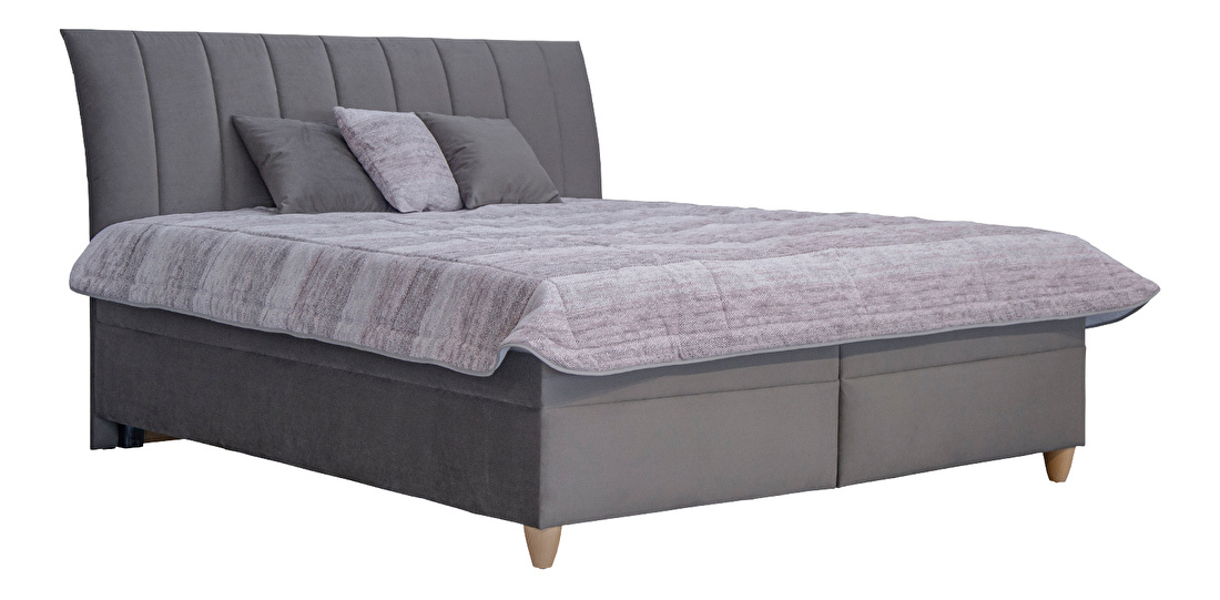 Bračni krevet 160 cm Mauri (siva) (s podnicom)