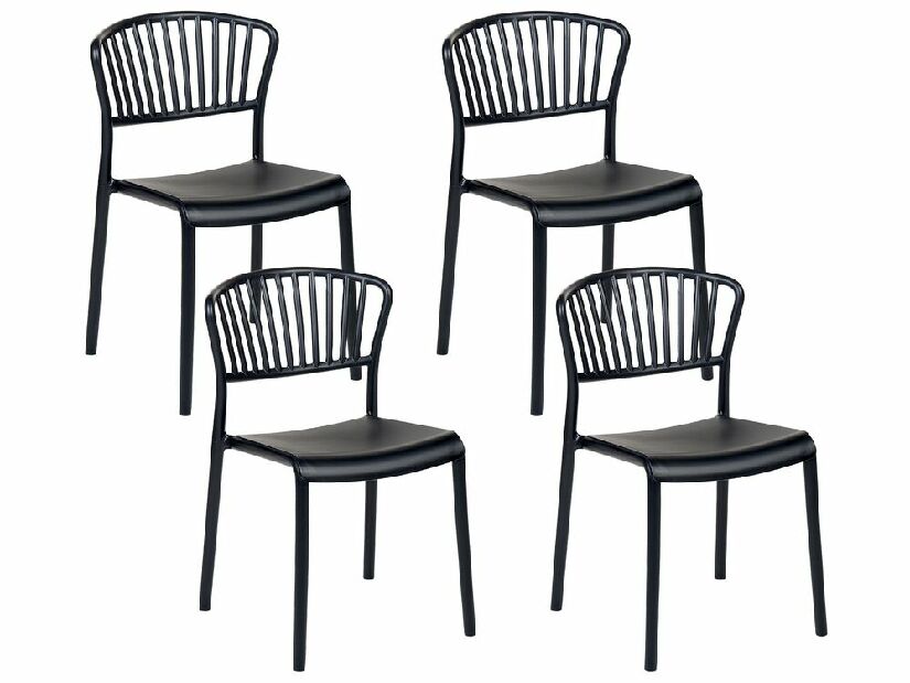 Set blagovaonskih stolica (4 kom.) Geronimo (crna)