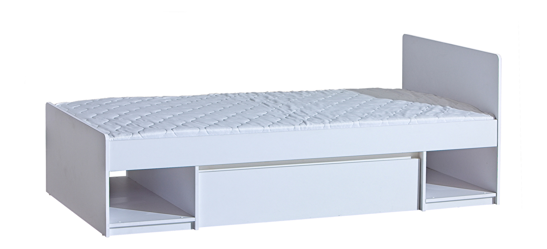 Jednostruki krevet tip AR9 90x195 cm Alishia (bijela mat)