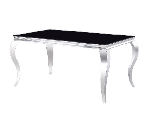 Blagovaonski stol 150 cm Pria (crna + krom) (za 4 do 6 osoba)