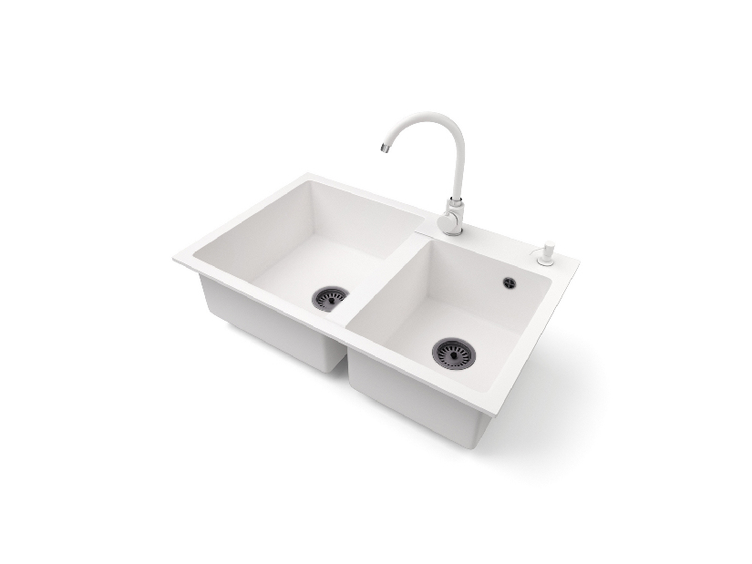 Kuhinjski sudoper Hakkon (bijela) (bez otvora za bateriju)