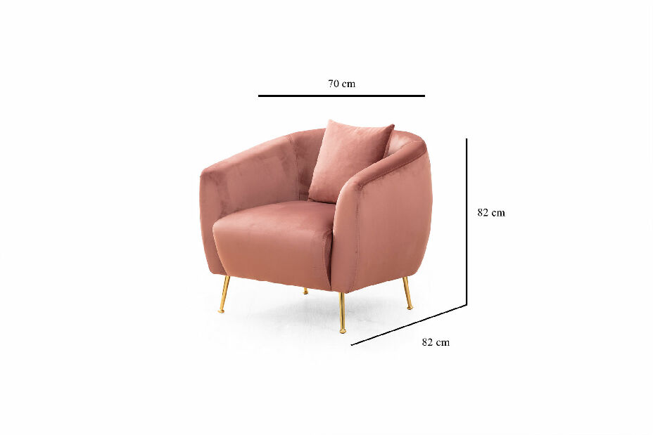 Fotelja Essia (ružičasta)