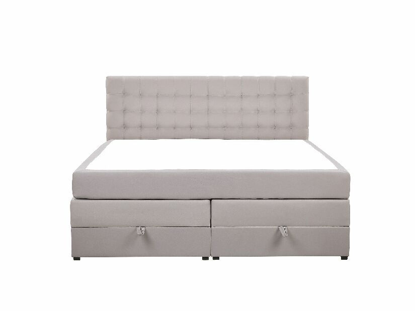Kontinentalni krevet 180 cm MAGNEZ (siva) (s madracem i prostorom za odlaganje)