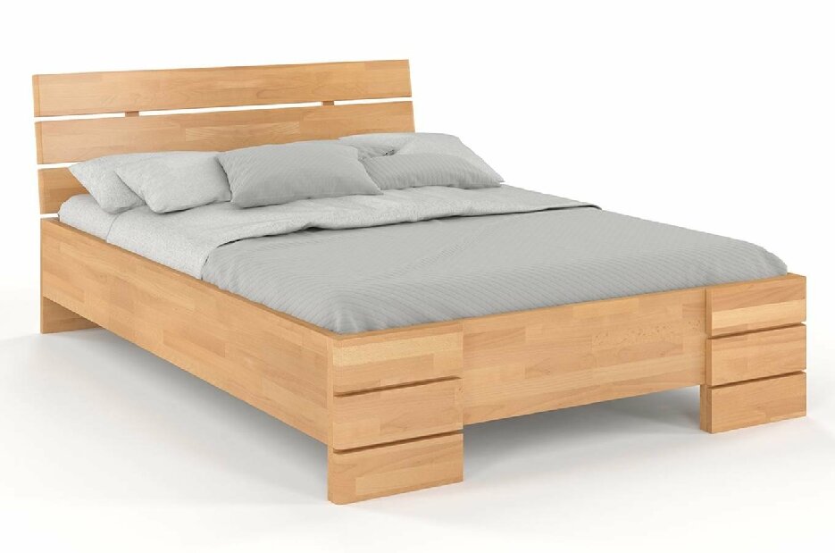 Bračni krevet 180 cm Lorenskog High BC (bukva)